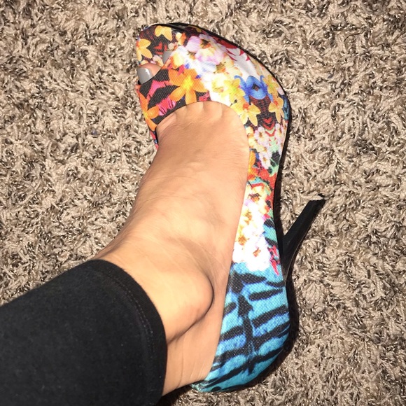 COPY - ALDO floral print open toe heel - Picture 2 of 4
